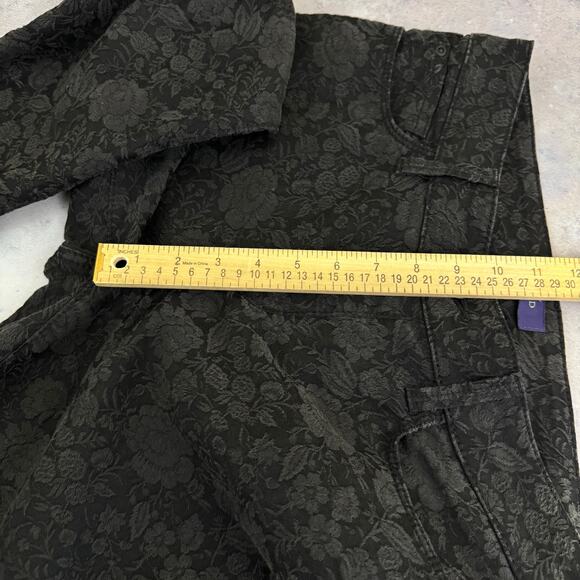 NYDJ Pants Women's 6 Lift Tuck Floral Stretch Jeans Black Floral Legging Skinny - Picture 8 of 11